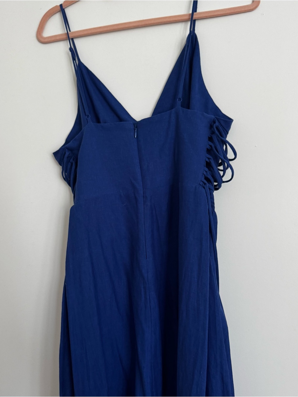 FARM Rio Royal Blue Spaghetti-Strap Midi Dress - Picture 6 of 10